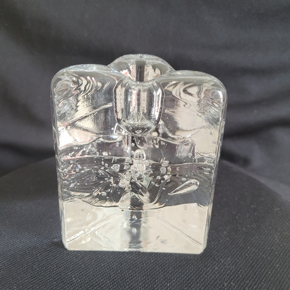 Iittala Arkipelago Finland Clear Glass Ice Block Triangle Candle Holder - Picture 2 of 12